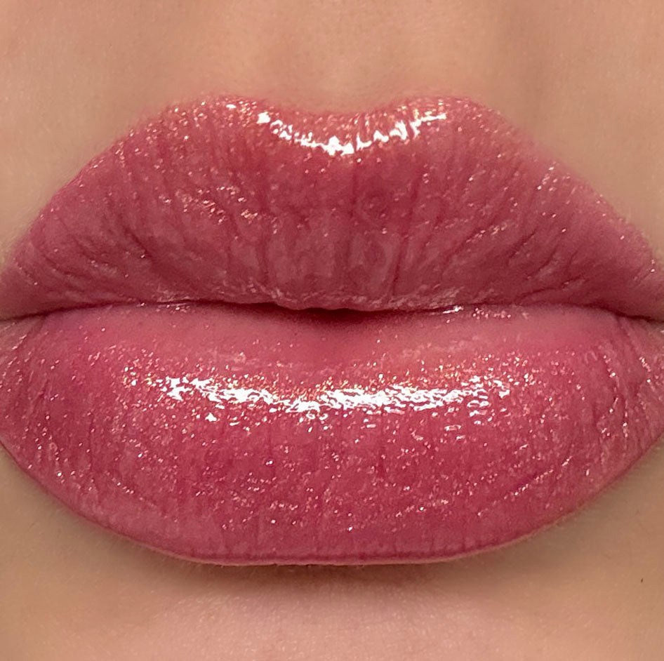 Lip Blush Color Changing pH Activated Lip Gloss – Shimmery Pink with Rose Gold Reflects