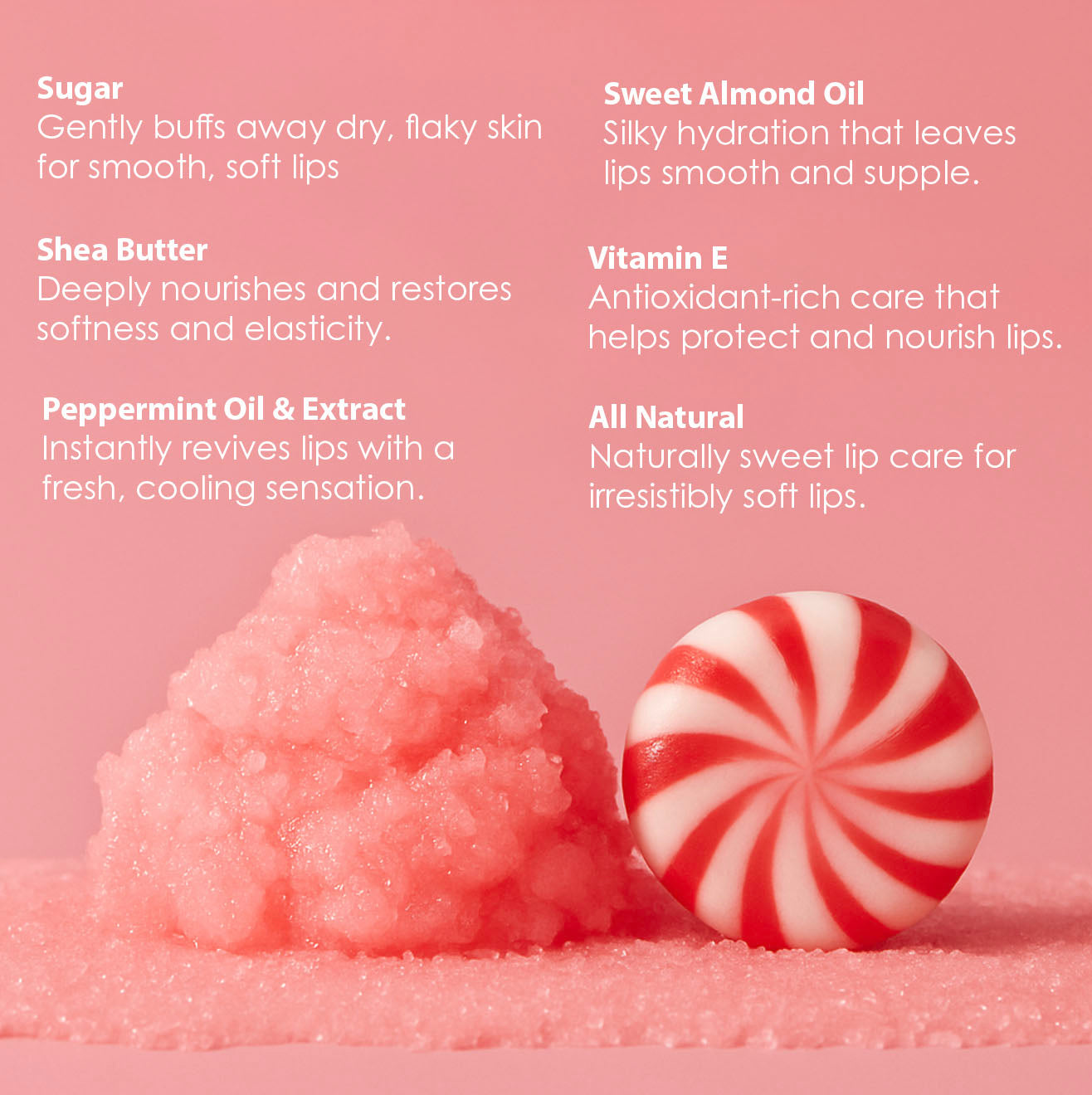 Peppermint Lip Scrub – Exfoliating Sugar Lip Polish for Smooth, Soft Lips